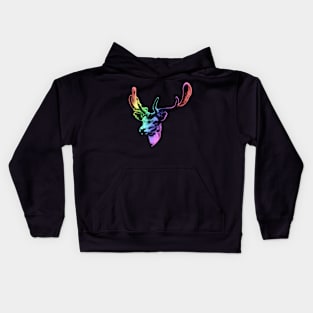 Deer Neon DJ Cool and Funny Kids Hoodie